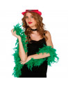Tradineur - Boa de plumas de color verde - Fabricado en poliéster - complemento para carnaval, halloween, fiestas, celebraciones