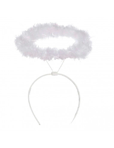 Tradineur - Corona de ángel - Diadema con aro - accesorios para disfraz de diablesa, carnaval, halloween, cosplay, fiesta, adult