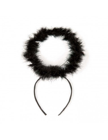 Tradineur - Corona de ángel - Diadema con aro - Complemento para disfraz de carnaval, halloween, cosplay, fiesta, adultos, talla