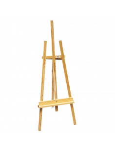 Caballete de madera 146 cm para pintar regulable de tres patas, ideal soporte de lienzos para pinturas al óleo, acrílicas o expo