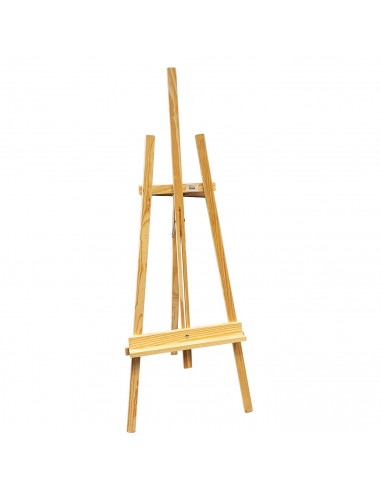 Caballete de madera 146 cm para pintar regulable de tres patas, ideal soporte de lienzos para pinturas al óleo, acrílicas o expo