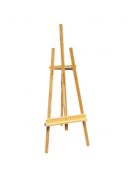 Caballete de madera 146 cm para pintar regulable de tres patas, ideal soporte de lienzos para pinturas al óleo, acrílicas o expo