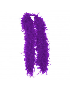 Tradineur - Boa de plumas de color morado - Fabricado en poliéster - Accesorio para carnaval, halloween, fiestas, celebraciones