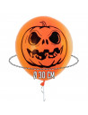Tradineur - Pack de 10 globos - Diseño Calabaza - 30 cm al inflar - Ideal como decoración de tu hogar y celebrar de halloween.