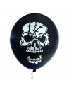 Tradineur - Pack de 10 globos - Diseño Calaveras - 30 cm al inflar - Ideal como decoración de tu hogar y celebrar de halloween.