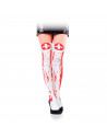 Tradineur - Medias de enfermera con sangre - accesorios de disfraces para carnaval, halloween, cosplay, fiesta, talla única, adu