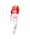 Tradineur - Medias de enfermera con sangre - accesorios de disfraces para carnaval, halloween, cosplay, fiesta, talla única, adu