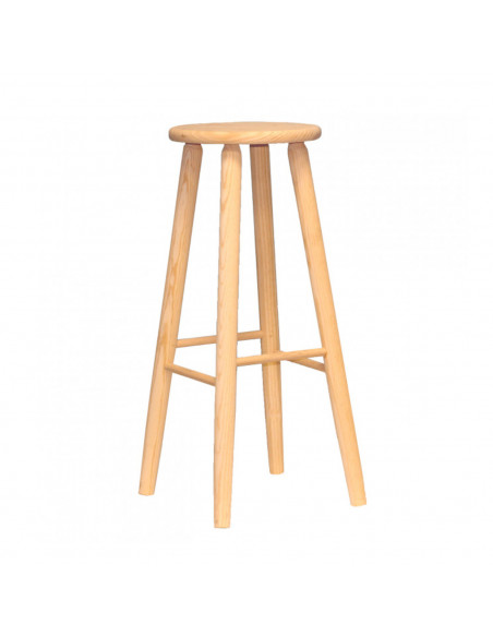 Banqueta redonda, taburete redondo de madera con reposapiés, 70 x 27.5 x 30.7 cm Banqueta redonda, taburete redondo de madera con reposapiés, 70 x 27.5 x 30.7 cm