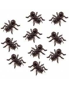 Tradineur - Pack de hormigas para Halloween - 9 Unidades - Gran diseño - Decoración y accesorio para Halloween - Color Negro