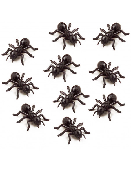 Tradineur - Pack de hormigas para Halloween - 9 Unidades - Gran diseño - Decoración y accesorio para Halloween - Color Negro Tradineur - Pack de hormigas para Halloween - 9 Unidades - Gran diseño - Decoración y accesorio para Halloween - Color Negro