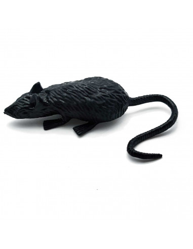 Tradineur - Pack de ratones para Halloween - 3 Unidades - Gran diseño - Decoración y accesorio para Halloween - Color Negro