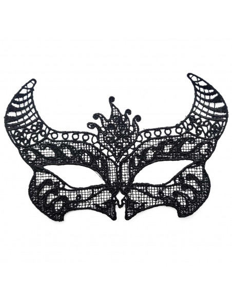 Tradineur - Antifaz con encaje de diablo - Complemento para carnaval, Halloween y celebraciones. - Color Negro - 13 x 20 cm Tradineur - Antifaz con encaje de diablo - Complemento para carnaval, Halloween y celebraciones. - Color Negro - 13 x 20 cm