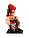 Tradineur - Guantes cortos con diseño de calavera mexicana- Fabricación 100% poliéster - Complementos de disfraz, carnaval, hall