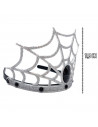 Tradineur - Corona de reina araña - Diadema con joyas - Complemento para disfraz de carnaval, halloween, cosplay, fiesta, adulto
