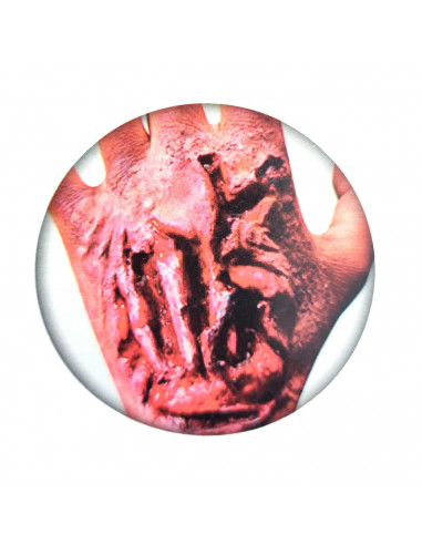 Tradineur - Cicatriz postiza para la mano - Diseño realista - Ideal como complemento para disfraces, carnaval, Halloween - 7,5 x