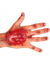 Tradineur - Cicatriz postiza para la mano - Diseño realista - Ideal como complemento para disfraces, carnaval, Halloween - 7,5 x