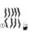 Tradineur - Pack de ciempiés para Halloween - 9 Unidades - Gran diseño - Decoración y accesorio para Halloween - Color Negro