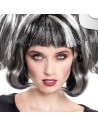 Tradineur - Peluca corta de bruja con coletas - Fabricado en Fibra sintética - Complementos de disfraces para carnaval, hallowee