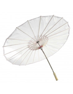 Tradineur - Sombrilla china lisa - Fabricado en poliéster - Accesorio para disfraces de Halloween, carnaval - Ø 80 x 52 cm - Col