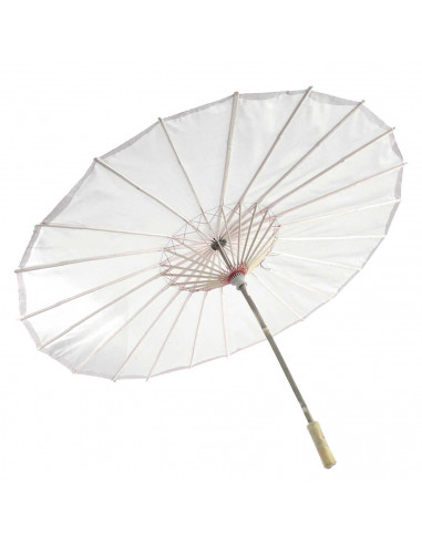 Tradineur - Sombrilla china lisa - Fabricado en poliéster - Accesorio para disfraces de Halloween, carnaval - Ø 80 x 52 cm - Col