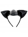 Tradineur - Diadema de gata con orejas - Diseño original - Complemento para disfraz de carnaval, halloween, cosplay, fiesta, adu