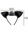 Tradineur - Diadema de gata con orejas - Diseño original - Complemento para disfraz de carnaval, halloween, cosplay, fiesta, adu