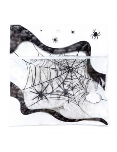 Tradineur - Telaraña decorativa 20g - Fabricado en poliéster - Adorno para decoración - Color blanco