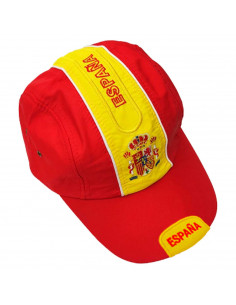 Tradineur - Gorra con la bandera de España - Ajuste posterior con velcro - 100% Poliéster - Deporte, golf, adulto, unisex, talla