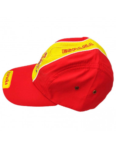 Tradineur - Gorra con la bandera de España - Ajuste posterior con velcro - 100% Poliéster - Deporte, golf, adulto, unisex, talla