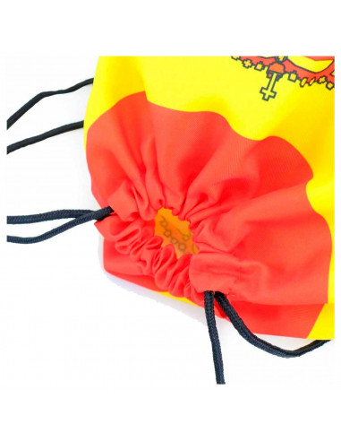 Tradineur - Mochila con la bandera de España - Ajuste con cuerda - 100% Poliéster - Deporte, golf, adulto, unisex, talla única -
