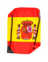 Tradineur - Mochila con la bandera de España - Ajuste con cuerda - 100% Poliéster - Deporte, golf, adulto, unisex, talla única -