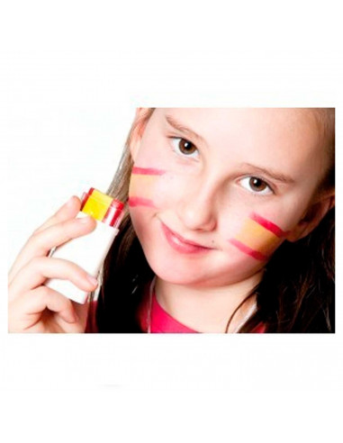 Tradineur - Pintura para la cara con diseño de la bandera de España - Deporte, golf, adulto, unisex, talla única - Color rojo y