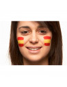 Tradineur - Pintura para la cara con diseño de la bandera de España - Deporte, golf, adulto, unisex, talla única - Color rojo y