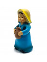 Tradineur - Figura de pastora con jarra para belén - Fabricado en marmolina - figura decorativa divertida para nacimiento, navid
