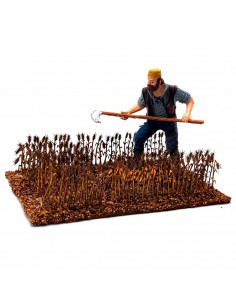 Tradineur - Figura de segador para belén - Fabricado en durexina - Figura decorativa divertida para nacimiento, navidad, decorac