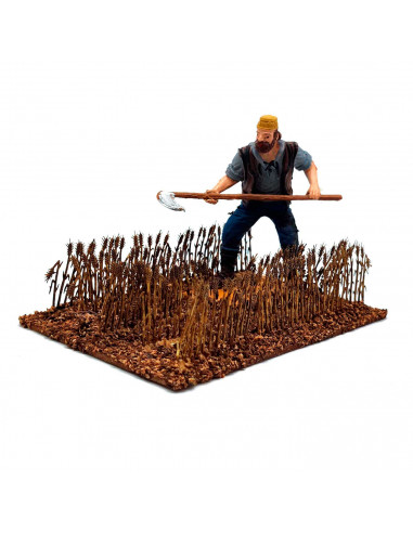 Tradineur - Figura de segador para belén - Fabricado en durexina - Figura decorativa divertida para nacimiento, navidad, decorac