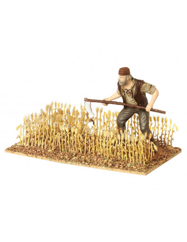 Tradineur - Figura de segador para belén - Fabricado en durexina - Figura decorativa divertida para nacimiento, navidad, decorac