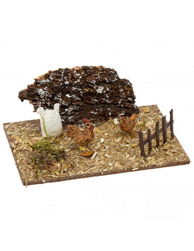 Tradineur - Figura de corralito de animales surtido para belén - Fabricado en durexina - Figura decorativa divertida para nacimi
