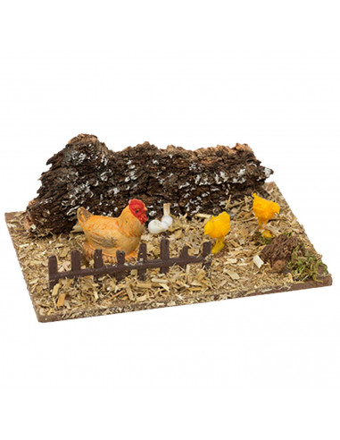 Tradineur - Figura de corralito de animales surtido para belén - Fabricado en durexina - Figura decorativa divertida para nacimi