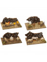 Tradineur - Figura de corralito de animales surtido para belén - Fabricado en durexina - Figura decorativa divertida para nacimi