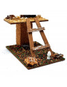 Tradineur - Figura de palomar para belén - Fabricado en corcho y plástico - Figura decorativa divertida para nacimiento, navidad