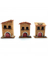 Tradineur - Figura de casita para belén - Fabricado en corcho - Edificio decorativo para nacimiento, navidad, decoración tradici