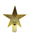 Tradineur - Estrella de navidad de 5 puntas - Fabricación en plástico - Accesorio decorativo de navidad - Color Oro - 14,5 cm