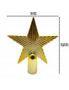 Tradineur - Estrella de navidad de 5 puntas - Fabricación en plástico - Accesorio decorativo de navidad - Color Oro - 14,5 cm