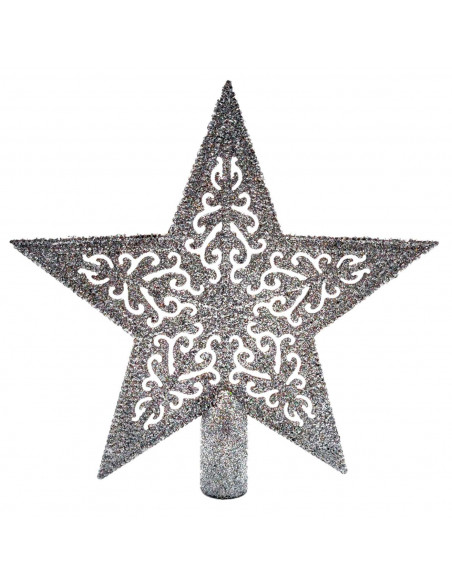 Tradineur - Estrella de navidad de 5 puntas con diseño interior - Fabricación en metal y plástico - Accesorio decorativo de navi Tradineur - Estrella de navidad de 5 puntas con diseño interior - Fabricación en metal y plástico - Accesorio decorativo de navi