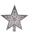 Tradineur - Estrella de navidad de 5 puntas con diseño interior - Fabricación en metal y plástico - Accesorio decorativo de navi