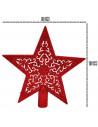 Tradineur - Estrella de 5 puntas con diseño interior - Fabricación en metal y plástico - Accesorio decorativo de navidad - Color