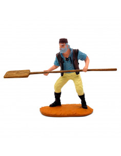Tradineur - Figura de panadero para belén - Fabricado en durexina - Figura decorativa divertida para nacimiento, navidad, decora