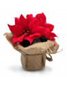 Tradineur - Maceta de navidad - Fabricación poliéster - Decoración festiva, repisa, chimenea, ventana, estantería, hogar. - Mode