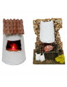Tradineur - Figura de horno con luces LED para belén - Fabricado en plástico - Figura decorativa divertida para nacimiento, navi